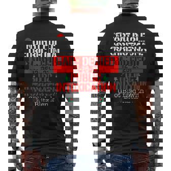 North Pole Correctional Bail Denied Public Intoxication Got Men's T-shirt Back Print - Thegiftio