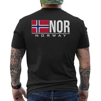 Norway Flag Norwegian Country Code Nor Sports Games Athlete Men's T-shirt Back Print - Monsterry UK