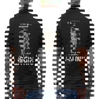 Norwegian Elkhound I Hear You Not Listening Mens Back Print T-shirt - Thegiftio