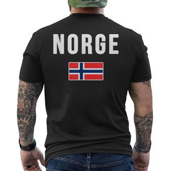 Norwegian Flag Norwegian Flag T-Shirt mit Rückendruck - Seseable