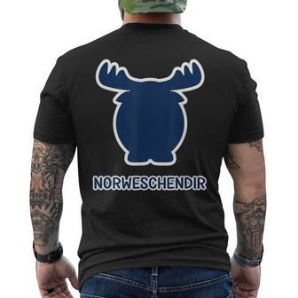 Norweschendir Norway Animal Moose On Saxon T-Shirt mit Rückendruck - Seseable