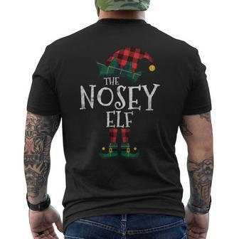 The Nosey Elf Matching Family Group Christmas Mens Back Print T-shirt - Seseable