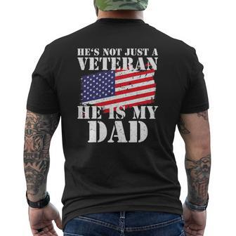 Not Just A Veteran Dad Son Daughter Veterans Day Gif Mens Back Print T-shirt | Mazezy