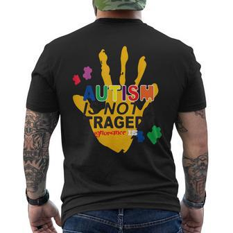 Not A Tragedy Saying Inspirational Autism Awareness Men's T-shirt Back Print - Monsterry AU