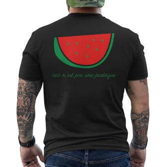 This Is Not A Watermelon Palestinian Territory Flag French Men's T-shirt Back Print - Monsterry DE
