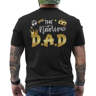 The Notorious Dad Old School Hip Hop Fathers Day Men's T-shirt Back Print - Monsterry