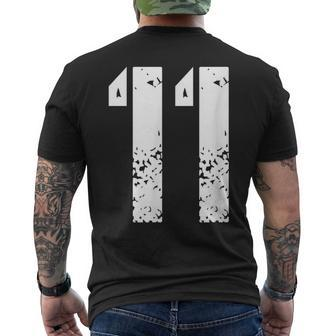 Number 11 Varsity Team 11Th Birthday & Eleven Years Old Men's T-shirt Back Print - Seseable
