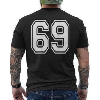 Number 69 Sports Player Number Back Of Only Men's T-shirt Back Print - Monsterry UK