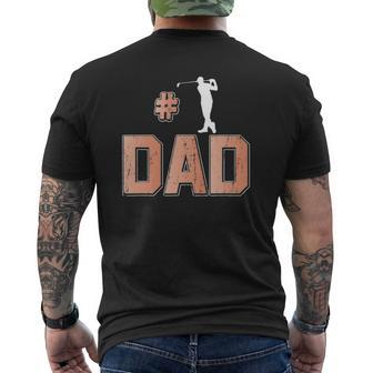 Number One Golf Dad1 Father Golfing Grandpa Mens Back Print T-shirt | Mazezy