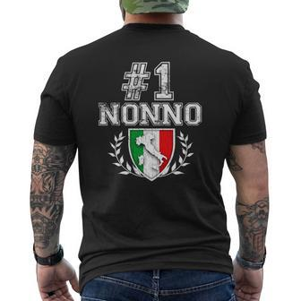 Number One Nonno Italian Grandfather Mens Back Print T-shirt | Mazezy