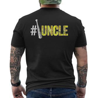 Number One Softball Uncle Fathers Day Softball Uncle Men's T-shirt Back Print - Thegiftio UK