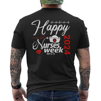 Nurse Appreciation Week Happy National Nurses Week 2024 Men's T-shirt Back Print | Mazezy DE