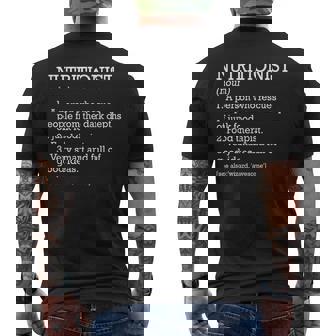 Nutricionista Definición De Trabajo Divertido Especialista En Nutrición Camiseta Hombre Estampado Espalda - Regaloses