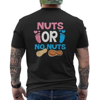 Nuts Or No Nuts Gender Reveal Mens Back Print T-shirt - Thegiftio UK