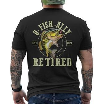 O Fish Ally Retired Since 2024 Fishing Retirement Lovers Men's T-shirt Back Print - Monsterry