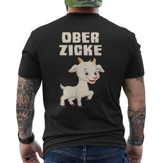 Ober Zicke Kurzärmliges Herren-T-Kurzärmliges Herren-T-Shirt lustig, Ziegenmotiv Kurzärmliges Herren-T-Shirt für Damen - Seseable