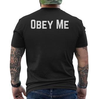 Obey Me Obedience Men's T-shirt Back Print - Monsterry