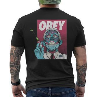 Obey Zombie Fauci Fauci Ouchie Political Mens Back Print T-shirt - Thegiftio UK