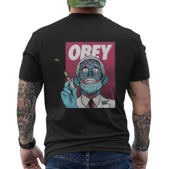 Obey Zombie Fauci Fauci Ouchie Political Tee Shirt Mens Back Print T-shirt - Thegiftio UK