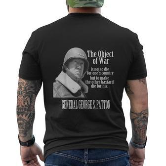The Object Of War General George S Patton Mens Back Print T-shirt - Thegiftio UK