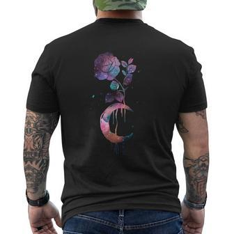 Occult Vintage Moon Rose Witchcraft Occult Witch Gothic Mens Back Print T-shirt - Thegiftio UK