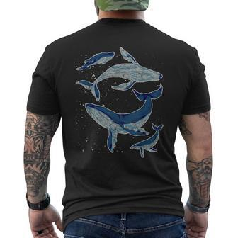 Ocean Animal Lover Sea Creature Mammal Whale Men's T-shirt Back Print - Thegiftio UK