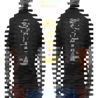 Œil D'horus Croix Ankh Scarabée Hiéroglyphes Égypte Antique T-shirt imprimé au dos - Cadeauxyz