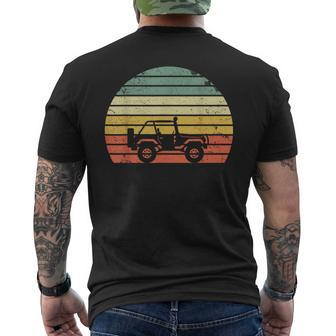 Off Road Vintage Retro Sunset Off Road 4X4 Men's T-shirt Back Print - Monsterry DE