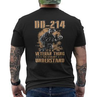 Official Dd 214 It's A Veteran Thing You Wouldn't Understand Mens Back Print T-shirt | Mazezy