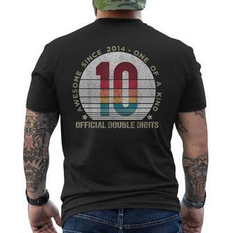 Official Double Digits 10Th Birthday 10 Year Old Men's T-shirt Back Print - Seseable