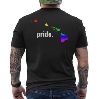 The Official Gay Pride Hawaii Rainbow Men's T-shirt Back Print - Monsterry AU
