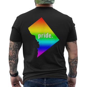 The Official Gay Pride Washington Dc Rainbow Men's T-shirt Back Print - Monsterry