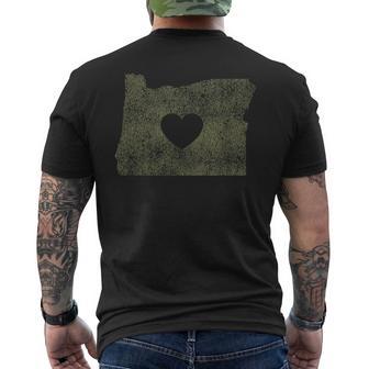 The Official Oregon Love Heart Beige Men's T-shirt Back Print - Monsterry AU