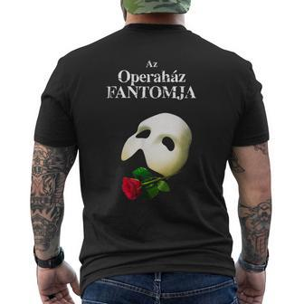 Official 'Phantom Of The Opera' Hungarian Logo Men's T-shirt Back Print - Monsterry