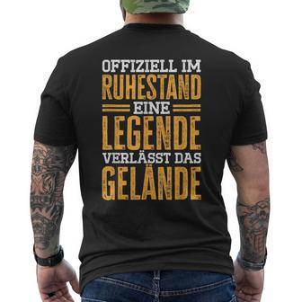 Official Im Ruhestand Eine Legende Verlässt Das Gelände S T-Shirt mit Rückendruck - Seseable