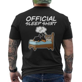 Official Sleep Pajamas Doberman Men's T-shirt Back Print | Mazezy