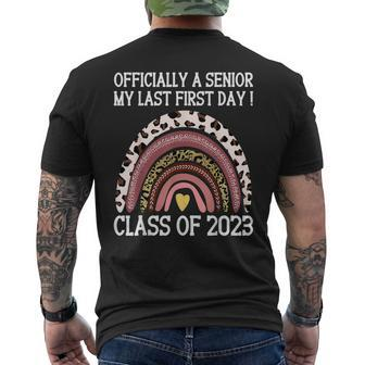 Officially Senior 2023 My Last First Day Class Of 2023 Mens Back Print T-shirt - Thegiftio UK