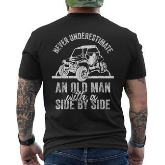 Offroad Grandpa Dad Offroad Side-By-Side Men's T-shirt Back Print - Seseable