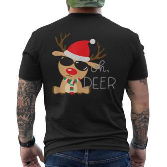 Oh Deer Reindeer Men's T-shirt Back Print - Seseable