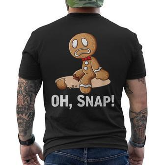 Oh Snap Gingerbread Cookie Man Broken Leg Ampu Men's T-shirt Back Print - Thegiftio UK
