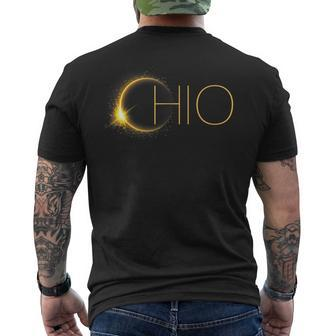 Ohio Eclipse 2024 Total Eclipse Solar Eclipse Ohio Men's T-shirt Back Print | Mazezy