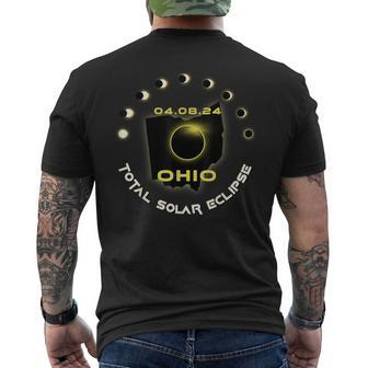 Ohio Solar Eclipse 2024 Watch Party Total Eclipse Fans Men's T-shirt Back Print | Mazezy