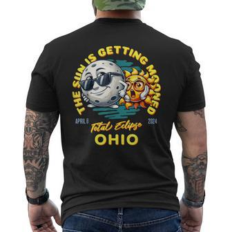 Ohio Solar Eclipse Apr 8 2024 Sun Is Getting Mooned Men's T-shirt Back Print - Monsterry CA