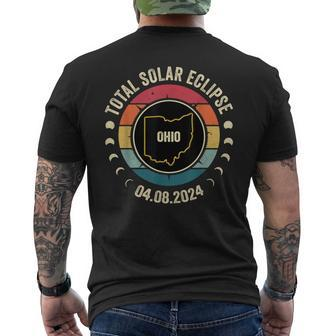 Ohio Total Solar Eclipse 2024 American Totality April 8 Men's T-shirt Back Print - Thegiftio