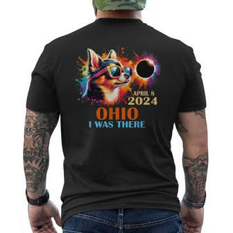 Ohio Total Solar Eclipse 2024 Chihuahua Dog Men's T-shirt Back Print | Mazezy