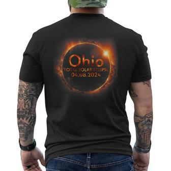Ohio Total Solar Eclipse April 8 2024 Ohio Solar Eclipse Men's T-shirt Back Print | Mazezy