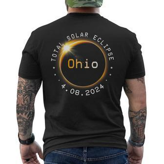 Ohio Totality Total Solar Eclipse April 8 2024 Men's T-shirt Back Print - Monsterry CA