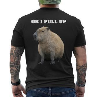 Ok I Pull Up Capybara V2 Mens Back Print T-shirt - Thegiftio UK
