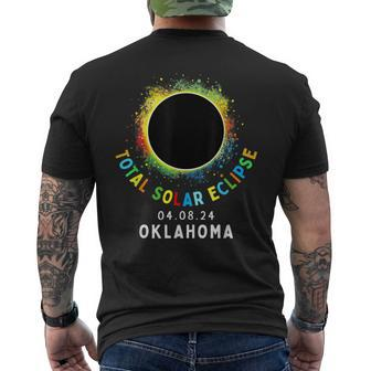 Oklahoma Total Solar Eclipse Totality April 8 2024 Tie Dye Men's T-shirt Back Print | Mazezy