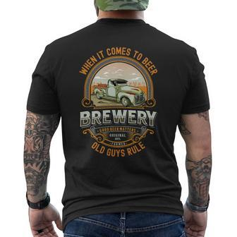 Old Rule Beer Guys Birthday Old Man Rules Men's T-shirt Back Print - Monsterry DE